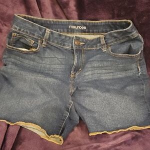 Maurices Women's Denim Shorts - Dark Blue
